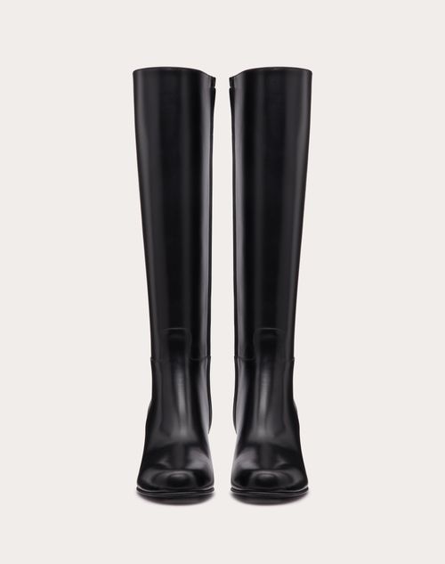 Valentino Garavani - Valentino Garavani Heritage Calfskin Boot 60mm - Black - Woman - Boots