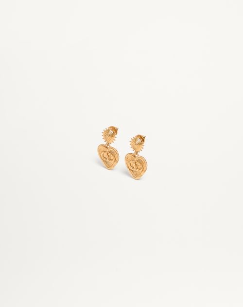 Valentino Garavani - Pendientes De Metal Fil Perdu - Antique Brass - Mujer - Joyas