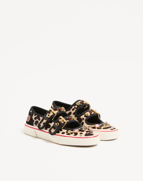 Valentino Garavani - Sneaker Ballerina Mary-jane Dollyboard In Vitello Effetto Cavallino - Multicolor - Donna - Sneakers