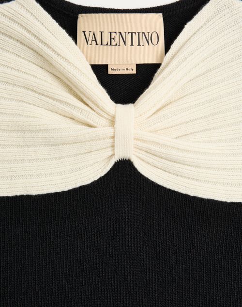 Valentino - Wool Jumper - Black/ivory - Woman - Knitwear