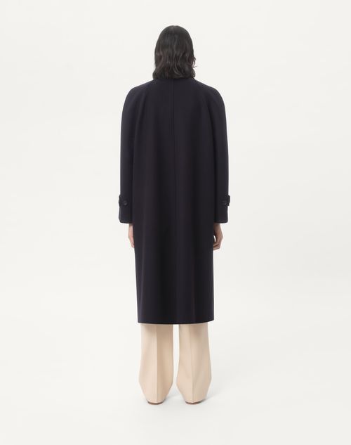 Valentino - Single-breasted Wool And Cashmere Coat - Night - Man - Coats And Blazers