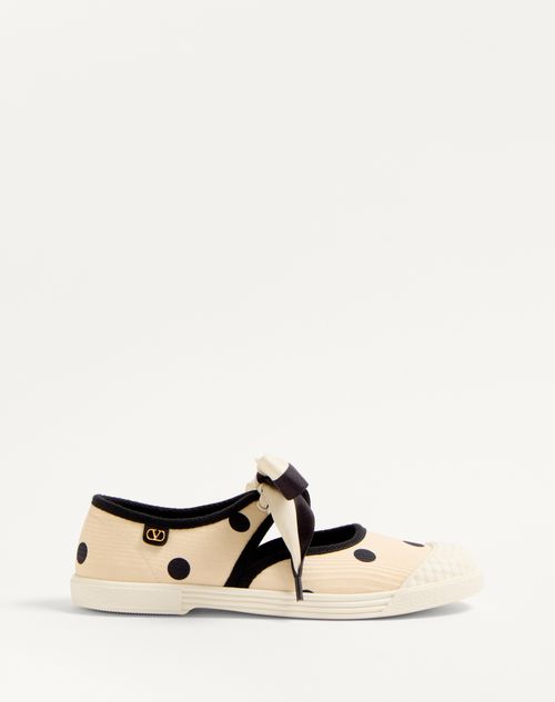 Valentino Bay By Bay Ballet Flats Sneakers In Butter/black