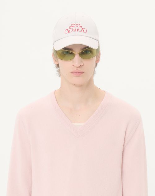 Valentino - Valentino Cashmere Sweater With Butterfly Embroidery - Pink - Man - Knitwear