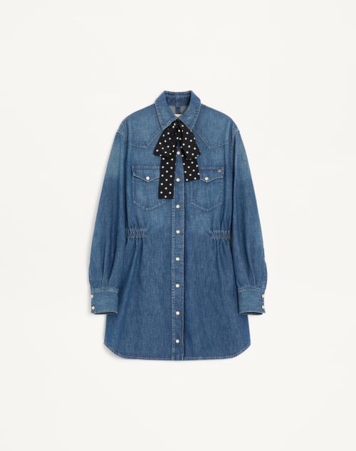 Valentino - Midi Denim Dress - Denim - Woman - Denim