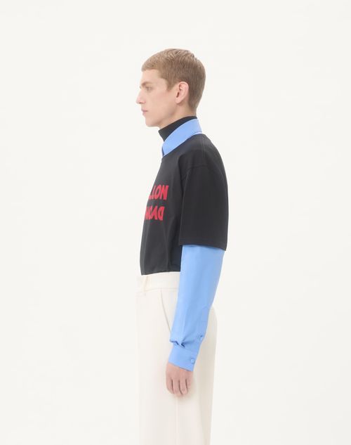 Valentino - Valentino Cotton T-shirt With Apollon/dyonisos Print - Black/red - Man - Tshirts And Sweatshirts