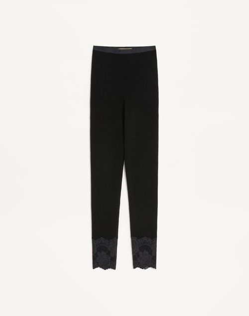 Valentino - Cashmere Leggings - Black - Woman - Pants And Shorts
