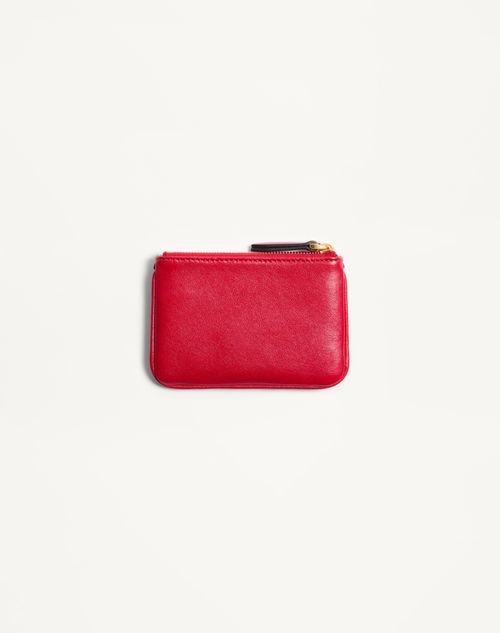 Valentino Garavani - Valentino Garavani Viva Superstar Nappa Leather Key Ring - Red/black - Woman - Bag Charms And Keyrings