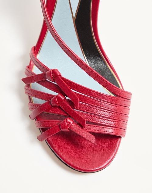 Valentino Garavani - Nodine Kidskin Sandal 100mm - Red - Woman - Sandals