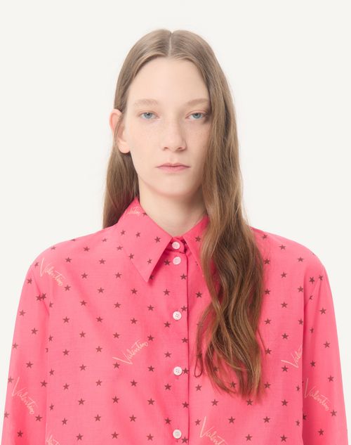 Valentino - Camicia  - Corallo/chocolate - Donna - Camicie E Top