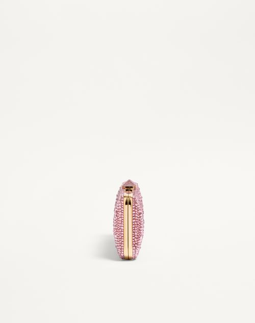 Valentino Garavani - Carry Secrets Rhinestone Minaudiere - Light Pink - Woman - Clutches