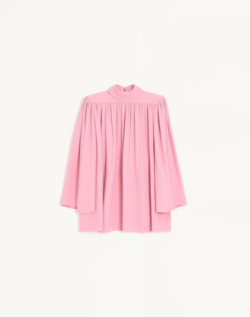 Valentino - Plissiertes Cady Couture Top - Rosa - Frau - Blusen Und Tops