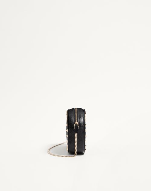 Valentino Garavani - Mini Rockstud Shoulder Bag In Grainy Calfskin - Black - Woman - Clutches