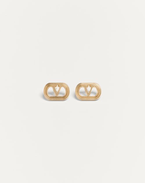 Valentino Garavani Ovalette Earrings In Metal In Gold
