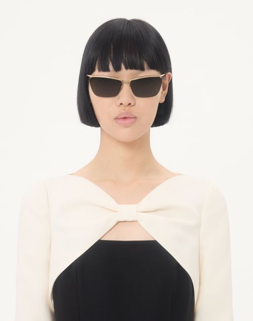 Valentino - Crepe Couture Midi Dress - Black/ivory - Woman - Dresses