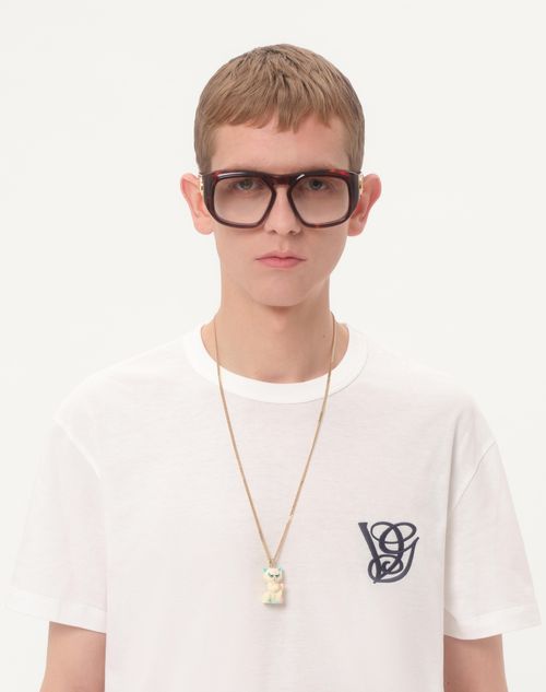 Valentino - Cotton T-shirt With Vg Patch - Ivory - Man - T-shirts And Sweatshirts