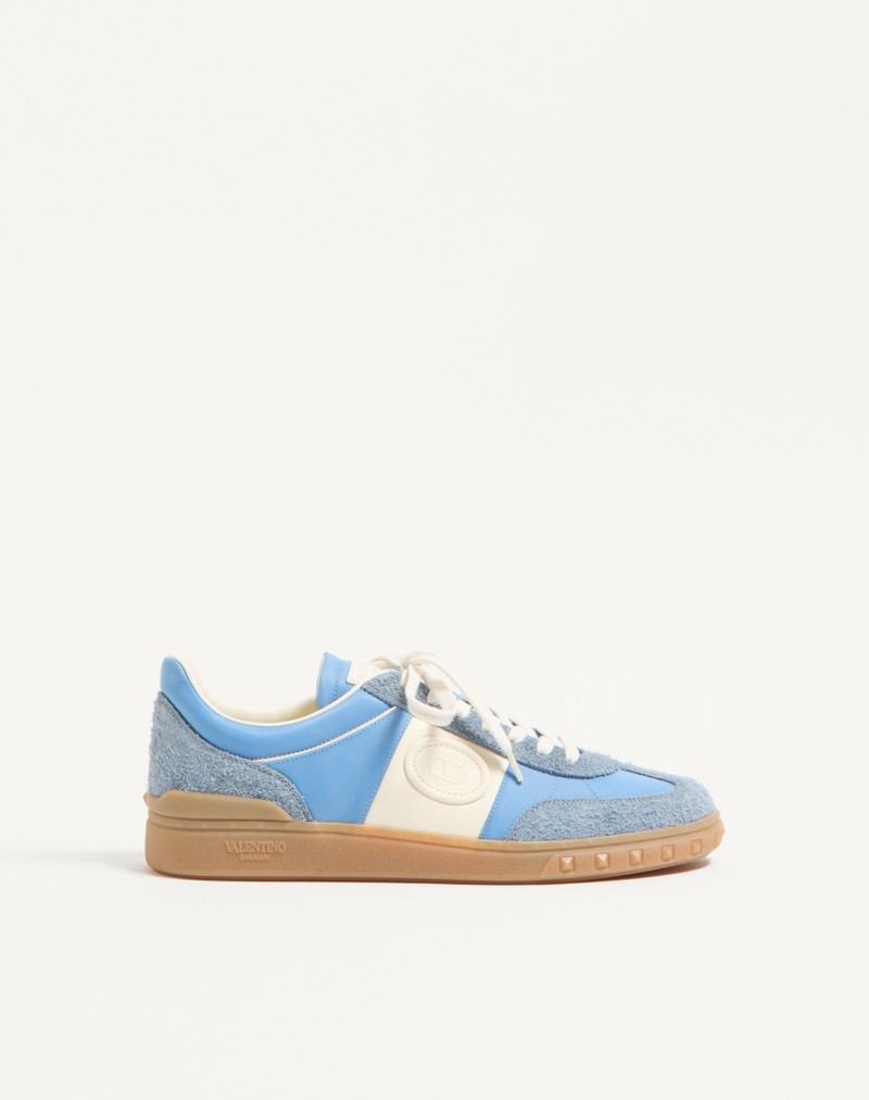 Sneaker Upvillage Low-Top croûte de cuir & nylon — Valentino
