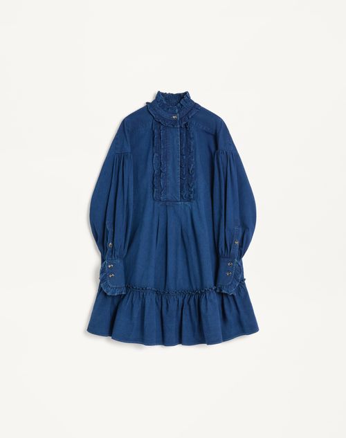 VALENTINO VALENTINO LIGHTWEIGHT DENIM DRESS WOMAN DENIM 40 