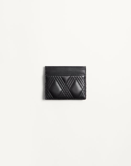 Valentino Garavani - Valentino Garavani Quiltie 67 Cardholder In Quilted Nappa Leather - Black - Woman - Wallets And Small Leather Goods