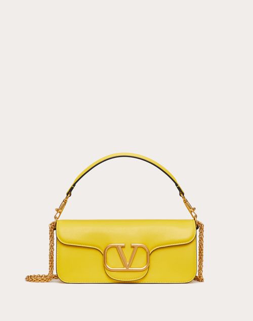 Valentino Garavani Garavani Locò Calfskin Shoulder Bag Woman Yellow Uni