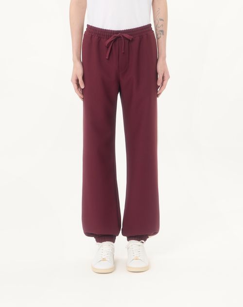 Valentino - Valentino Nylon Trousers With Vgold - Maroon - Man - Trousers And Shorts