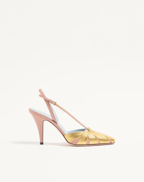 Valentino Garavani - Foliefoliage Kidskin Slingback Pump 90mm - Pink - Woman - Pumps