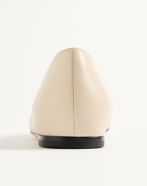Valentino Garavani - Ballerina Vlogo Signature In Nappa - Burro - Donna - Ballerine