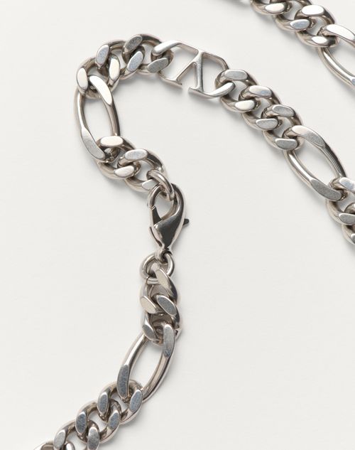 Valentino Garavani - Collier Vlogo Signature En Métal - Palladium - Homme - Bijoux Et Montres