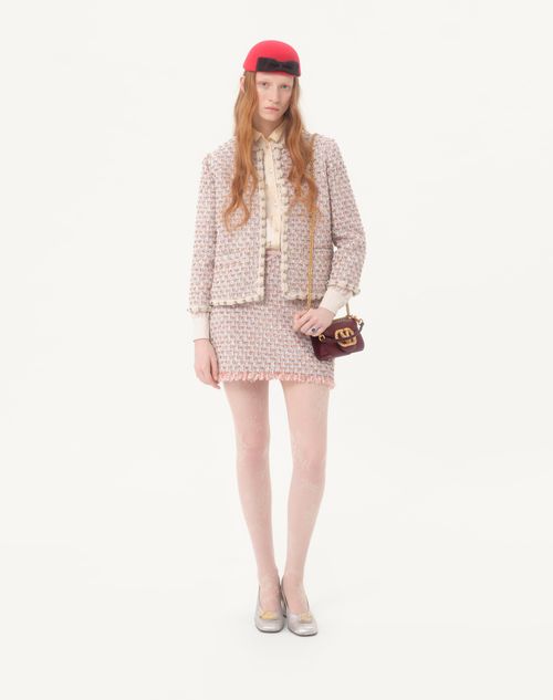 Valentino Garavani - Valentino Garavani Locò Small Shoulder Bag In Calfskin With Jewel Logo - Rosewood - Woman - Shoulder Bags