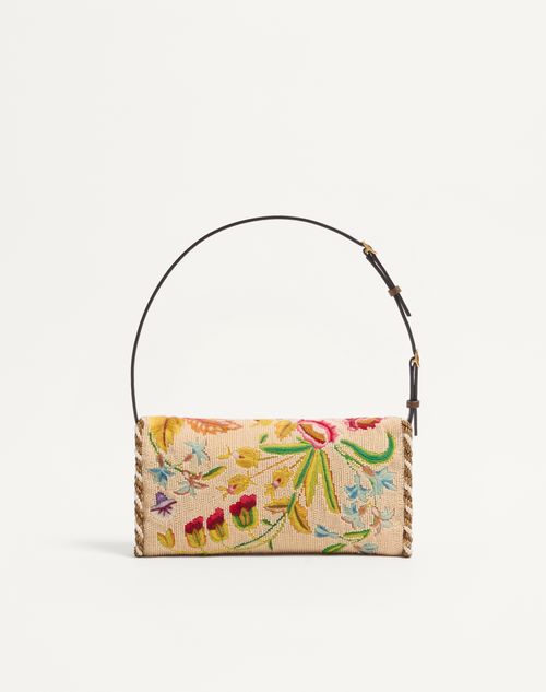 Valentino Garavani - Valentino Garavani Devain Embroidered Small Shoulder Bag - Multicolour - Woman - Shoulder Bags