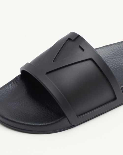 Valentino Garavani - Coolside Rubber Slide Sandal - Black - Man - Sandals