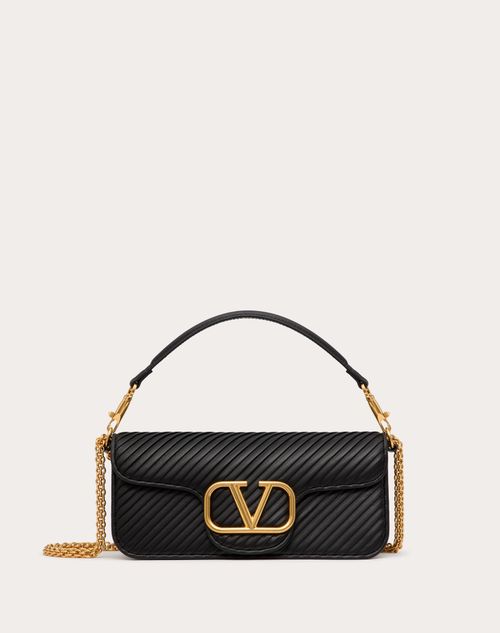 Valentino Garavani Garavani Locò Shoulder Bag In Pleated Nappa Woman Black Uni