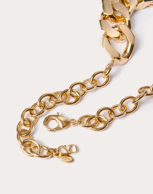 Valentino Garavani - Vlogo Metal Chain Choker - Gold - Man - Jewellery