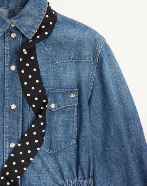 Valentino - Midi Denim Dress - Denim - Woman - Denim