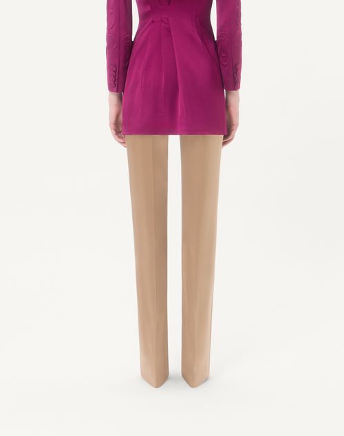 Valentino - Double Duchesse Stretch Trousers - Camel - Woman - Trousers And Shorts