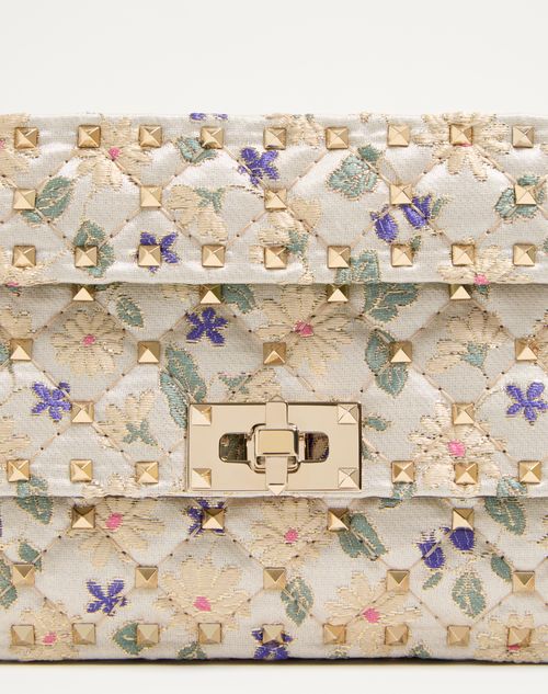Valentino Garavani - Valentino Garavani Rockstud Spike Small Jacquard Fabric Bag - Multicolor - Woman - Shoulder Bags
