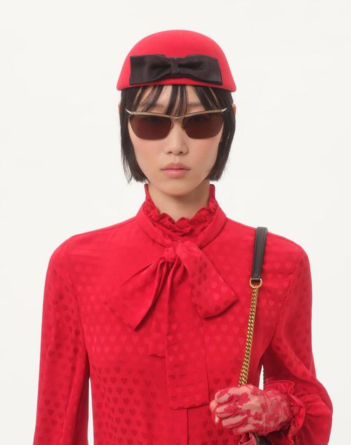 Valentino - Crepe De Chine Shirt With Cour De Coeur Print - Paris - Woman - Shirts And Tops