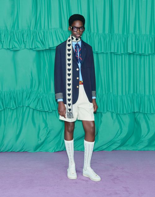 Valentino - Bermuda De Lona De Algodón Con Dobladillo - Shell - Hombre - Pantalones Largos Y Cortos