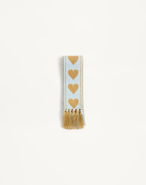 Valentino Garavani - Antibes Scarf With Metallic Fiber - Sky Blue/gold - Woman - Soft Accessories