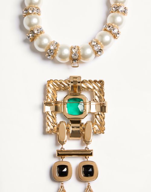 Valentino Garavani - Broche Hypergoutte De Metal Y Resina - Dorado/multicolor - Mujer - Bisutería