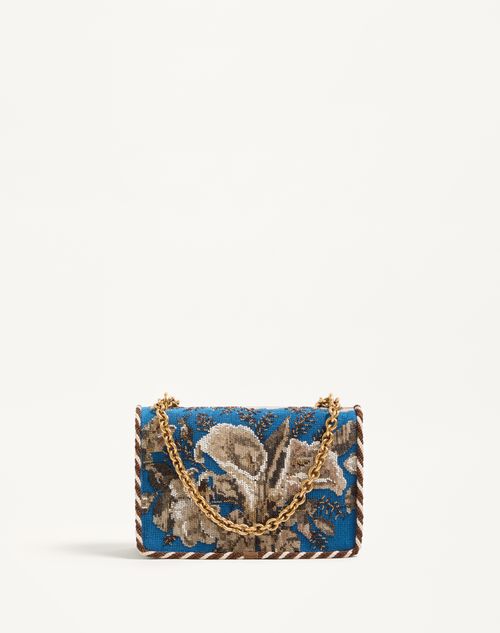 Valentino Garavani - Valentino Garavani Vain Embroidered Shoulder Bag - Multicolor/black - Woman - Shoulder Bags