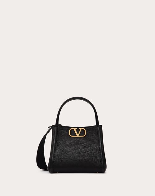 Shop Valentino Garavani Garavani Alltime Small Handbag In Grainy Calfskin Woman Black Uni In ブラック