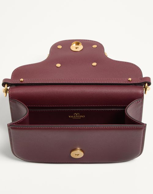 Valentino Garavani - Valentino Garavani Locò Small Shoulder Bag In Calfskin With Jewel Logo - Rosewood - Woman - Shoulder Bags