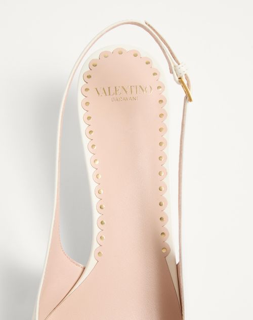 Valentino Garavani - Bepointy Slingback Pumps In Kidskin 45mm - Tobacco/ivory/black - Woman - Pumps