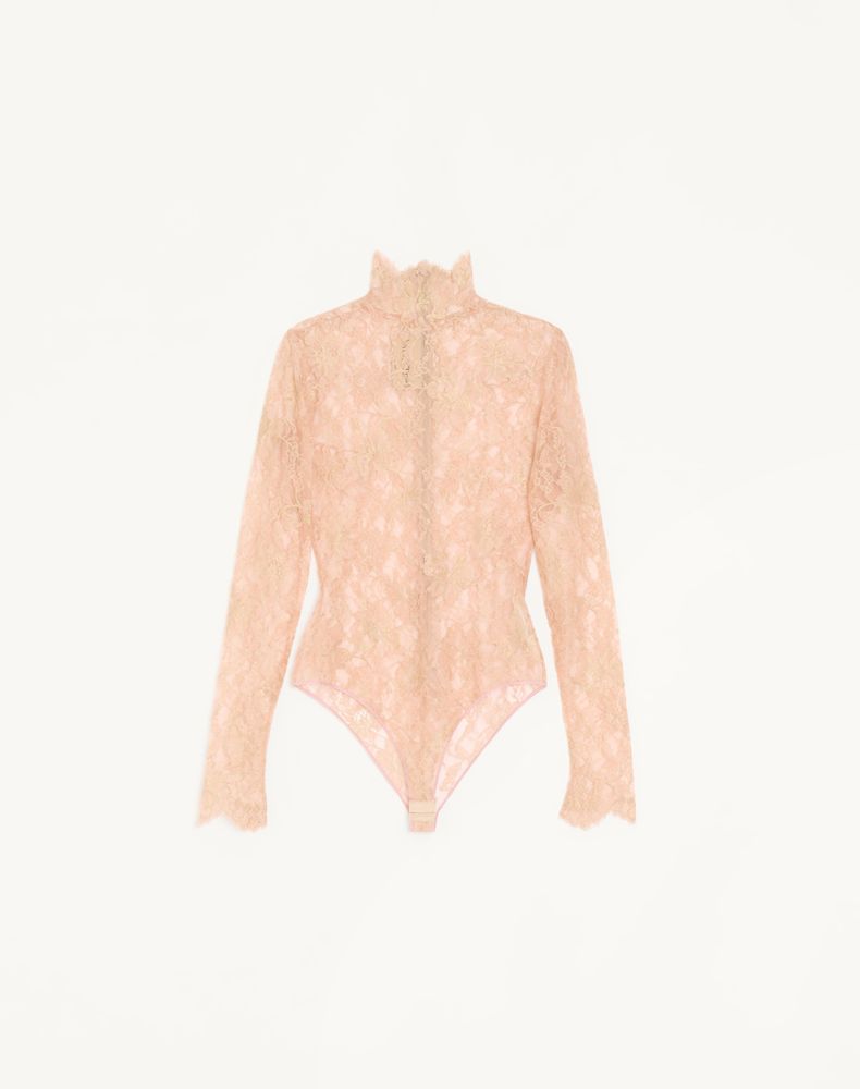 Valentino Garavani - Floral Lace Body - Tops - Damen - Beige - M - Image 5