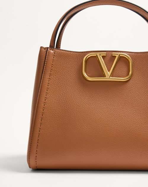 Valentino Garavani - Valentino Garavani Alltime Medium Handbag In Grainy Calfskin - Almond - Woman - Top Handle Bags