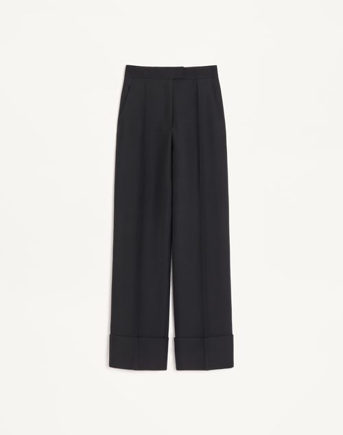 Valentino Crepe Couture Trousers Woman Black 48