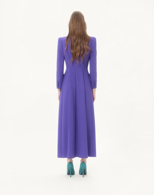 Valentino - Embroidered Cady Satin Coat - Purple - Woman - Coats And Outerwear