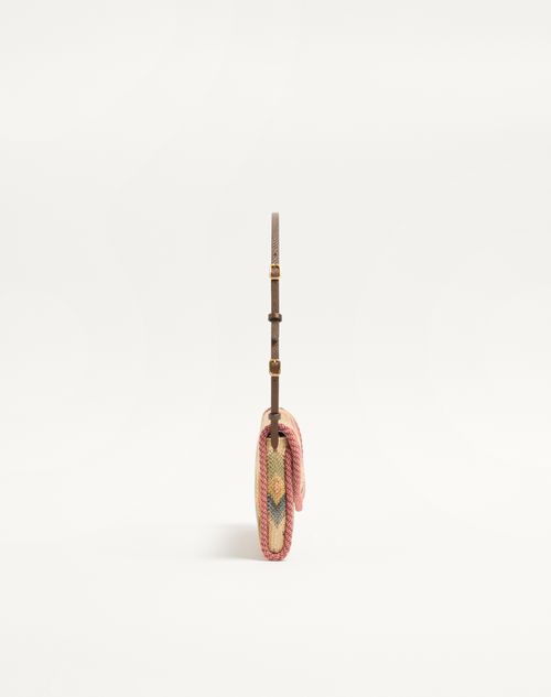 Valentino Garavani - Valentino Garavani Devain Small Shoulder Bag In Jacquard Apres L'hiver Fabric - Multicolor - Woman - Shoulder Bags