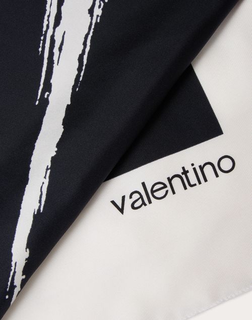 Valentino Garavani - Silk Scarf - Navy - Woman - Soft Accessories