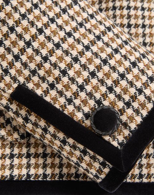 Valentino - Short Houndstooth Jacket - Beige - Woman - Jackets And Blazers